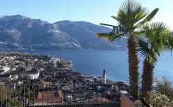 Bild 4: Blick von der Terrasse auf Ascona und den Lago Maggiore